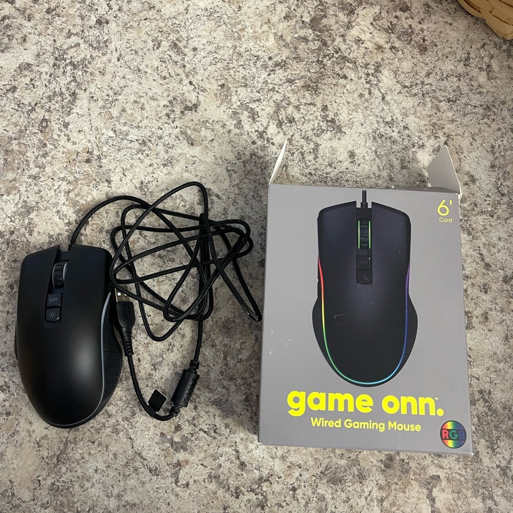 Game Onn Wired Gaming Mouse - Black LED